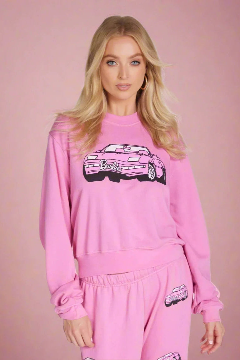 Lauren Moshi Spalding Barbie Convertible Sweatshirt Hoodie with Bell Sleeves Flared Feminine