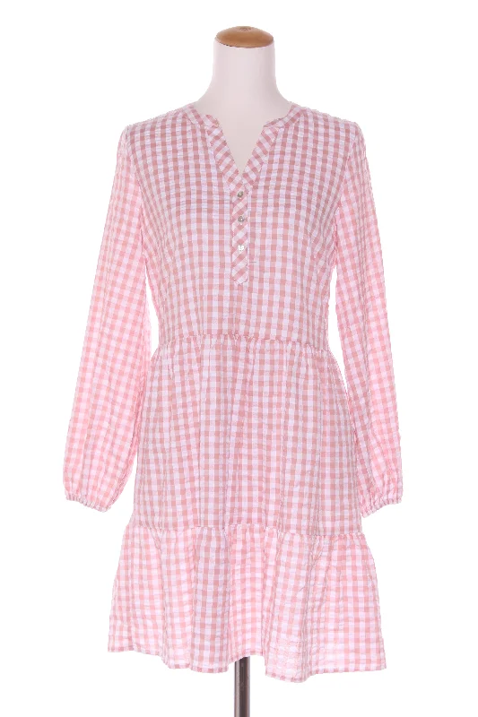 Blush check billow sleeve dress! 8 Tunics Designer luxury