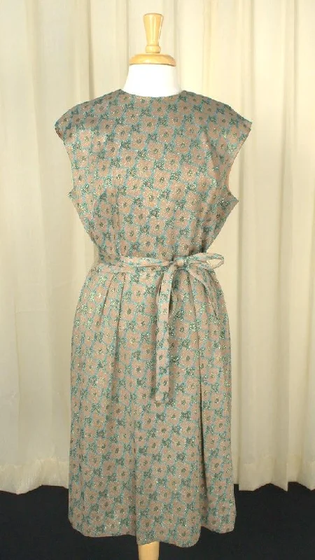 1960s Brown & Turq Party Dress Tunics Trousers formal