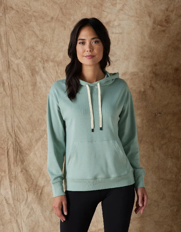 Women's Puremeso Everyday Hoodie in Juniper Hoodie with Strings Custom Fit Adjustable