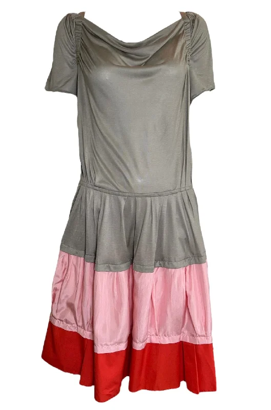 Nina Ricci Colorblock Tie Open Back Dress, NWT Tunics Luxurious high-end