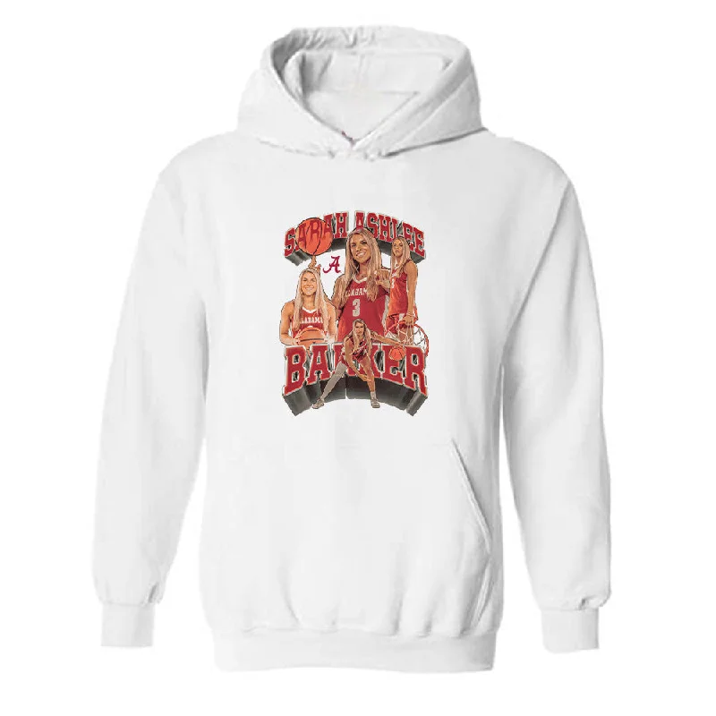 Alabama - NCAA Women's Basketball : Sarah Ashlee Barker - Player Collage Hooded Sweatshirt Hoodie with Longline Fit Extended Stylish