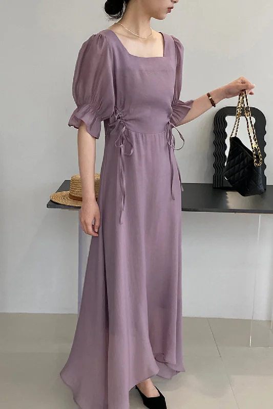 Square neck irregular dress 4397 Tunics Timeless classic
