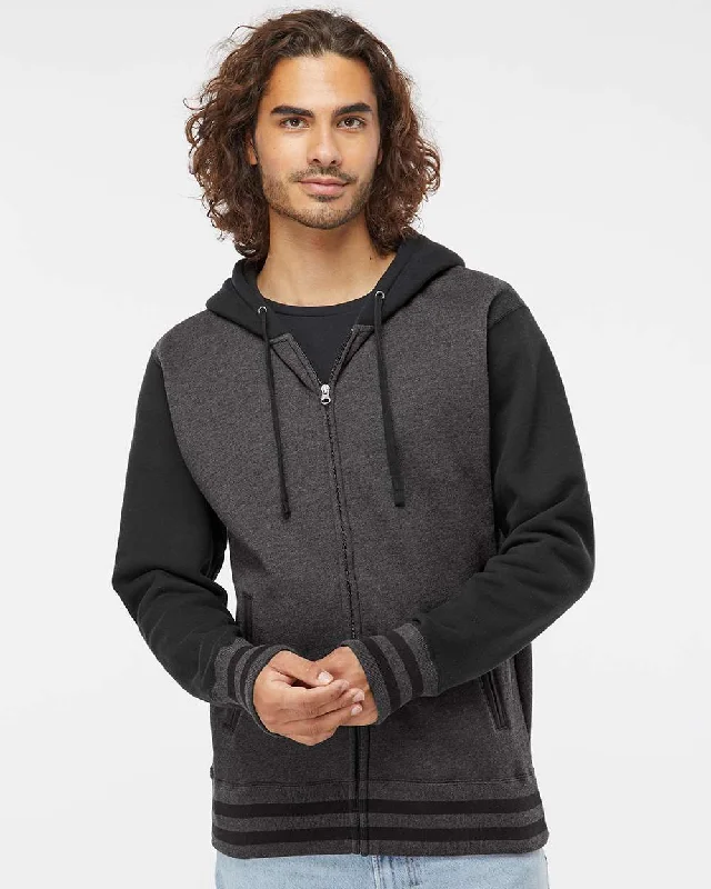 Heavyweight Varsity Full-Zip Hooded Sweatshirt Hooded Sweatshirt Casual Wear Street Style