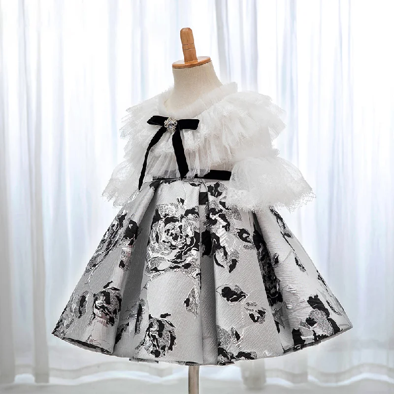 Baby Girl Elegant Summer Lace Print Princess Dress Tunics Stylish elegant