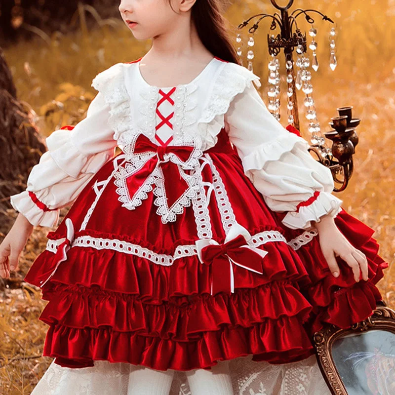 Baby Girl Dress Toddler Ball Gowns Christmas Lolita Velvet Fluffy Princess Dress Tunics Luxurious high-end