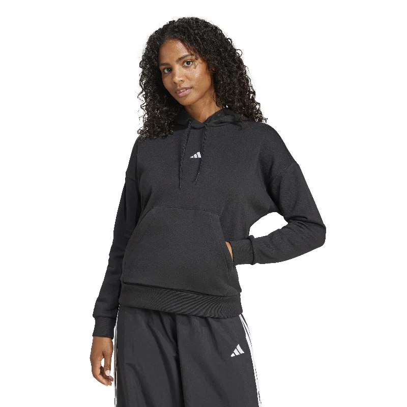 adidas Essentials Small Logo Feel Cozy Womens Hoodie Hoodie with Button Classic Timeless