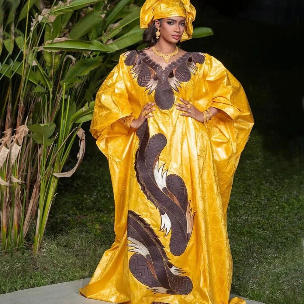 Plus Size African Women's Clothing: Embroidered Dashiki Robe & Bazin Wedding Party Dresses Tunics Cozy soft Plus Size African Women's Clothing: Embroidered Dashiki Robe & Bazin Wedding Party Dresses Tunics Cozy soft