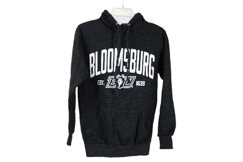 MV Sport Bloomsburg College Hoodie | XS Hoodie with Hem Fringe Bohemian Relaxed