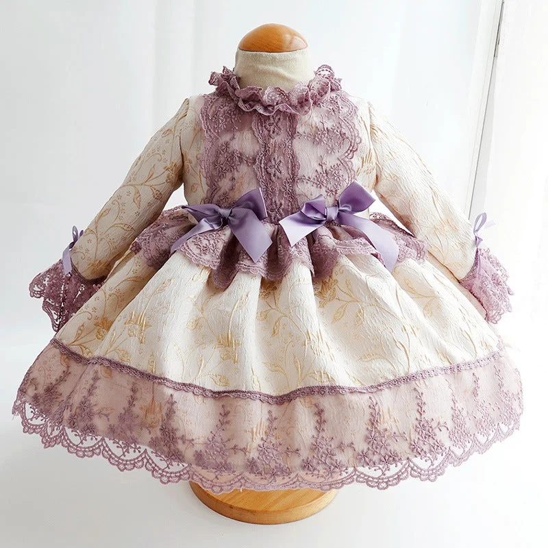 Baby Girl First Communion Dress Girl Lace Princess Formal Dresses Toddler Ball Gowns Tunics Chic fashionable Baby Girl First Communion Dress Girl Lace Princess Formal Dresses Toddler Ball Gowns Tunics Chic fashionable