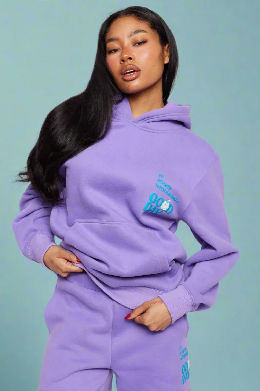Samii Ryan Good Day Smileyworld Hoodie Hoodie with Back Slit Movement Comfort