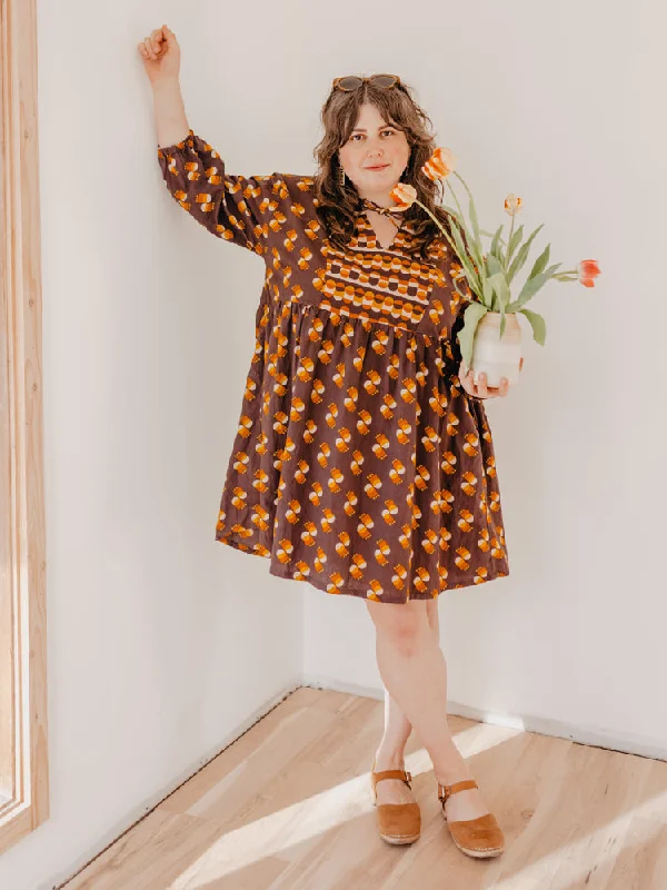 Sohla Mini Dress - Desert Shapes Comfortable Boho Mini Dress
