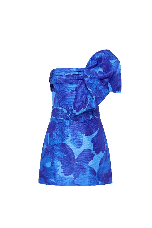 Azula One Shoulder Mini Dress Cozy Jersey Mini Dress