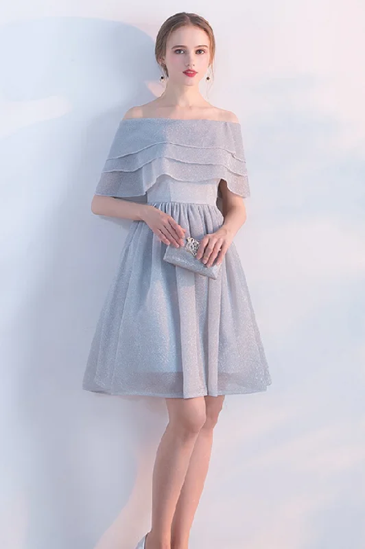 Elegant Short Off Shoulder Chiffon Homecoming Dress,Cocktail Party Dresses OK469 Tunics Timeless classic
