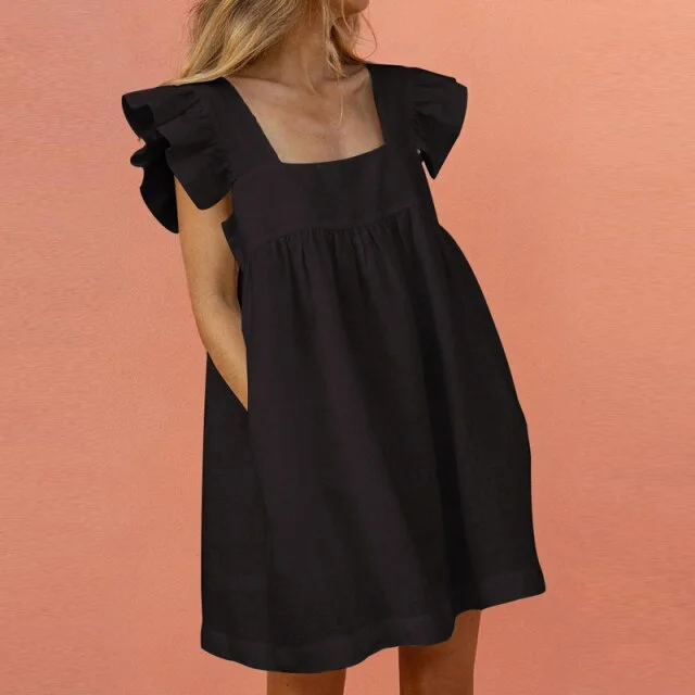 Elegant Butterfly Sleeve Beach Party Dress Tunics Modern contemporary