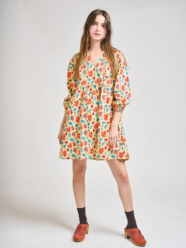 Sohla Mini Dress - Purple Collage Fashionable Polka Dot Mini Dress