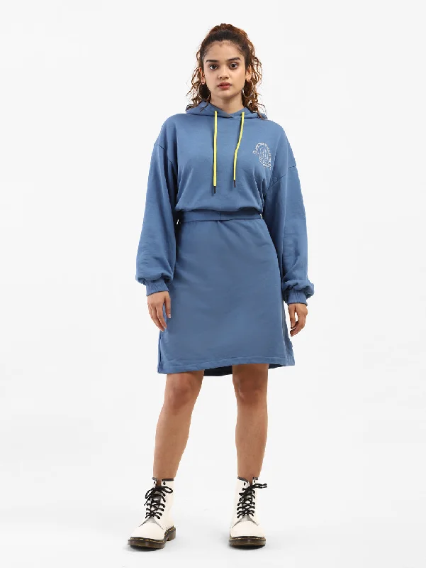 Levi's x Deepika Padukone Comfortable Sweatshirt Dress Hoodie with Toggle Buttons Decorative Unique