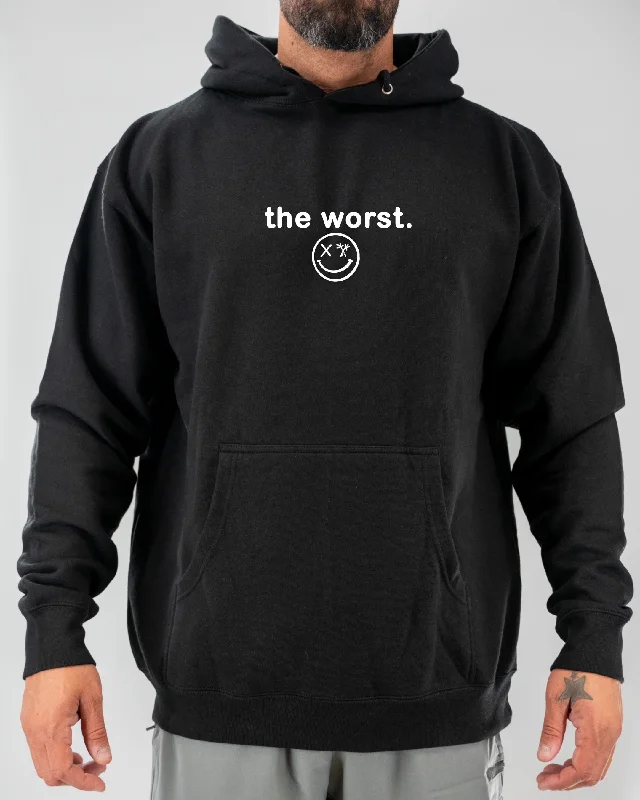 Salty Savage Unisex "the worst" Classic Hoodie | Micro Hoodie with Stripes Bold Sporty