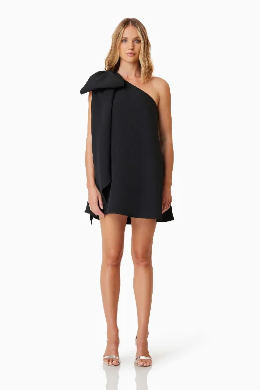 Kennedy Party Dress - Black Pleated Skirt Elegant