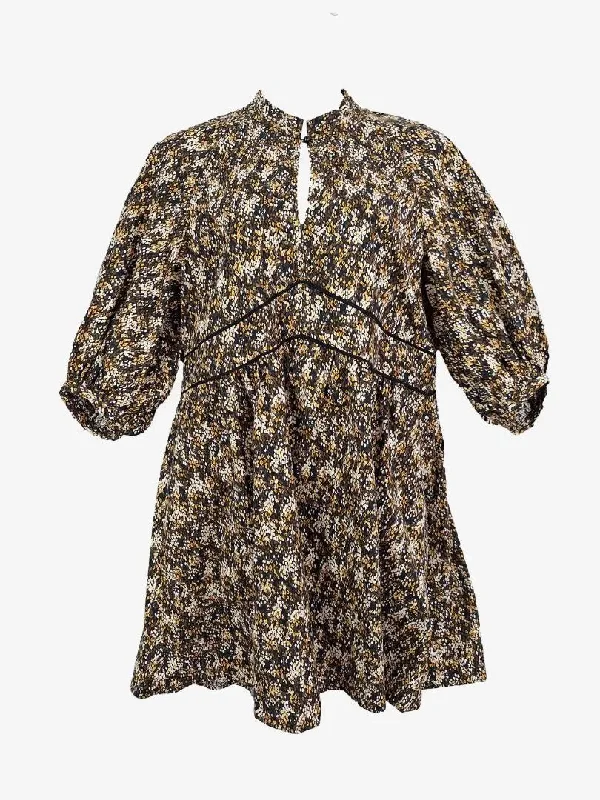 Veronika Maine Mini Python Trapeze Mini Dress Size 16 Fashionable Button-Front Mini Dress