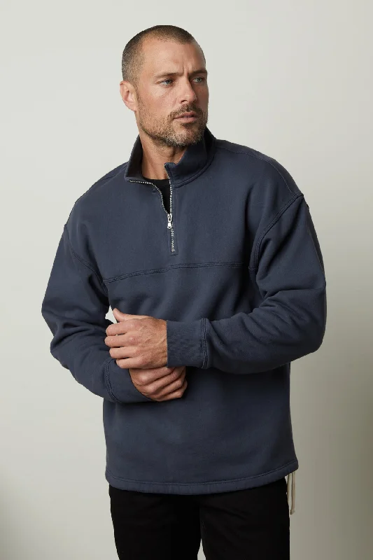 BOSCO QUARTER-ZIP SWEATSHIRT Cotton Hoodie Fleece Lining Warmth