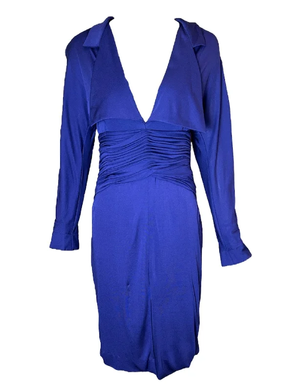 Karl Lagerfeld 80's Cobalt Blue Crepe Jersey Dress, NWT Tunics Silk luxurious