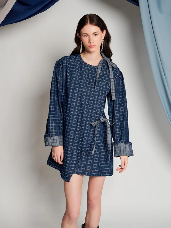 Campbell Denim Mini Dress Elegant Velvet Mini Dress