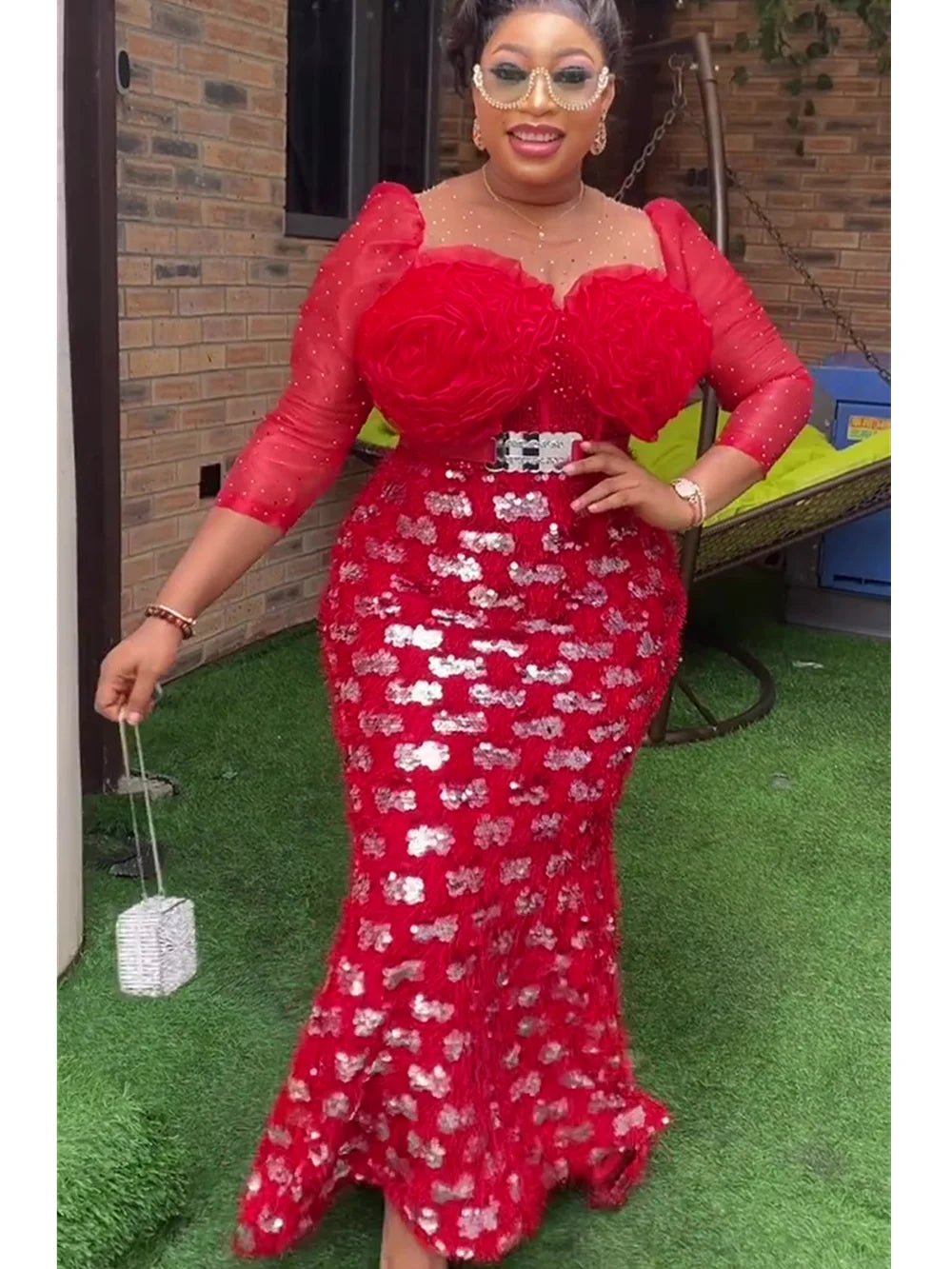 Stunning Plus-Size African Party Dresses: Dashiki, Ankara, Sequins Tunics Fleece cozy