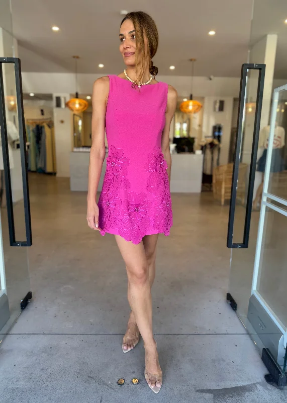 JANELLE MINI DRESS PINK Comfortable One-Shoulder Mini Dress