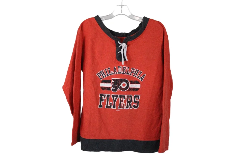 NHL Philadelphia Flyers Sweatshirt | M Hoodie with Ribbed Cuffs Snug Fit Comfort