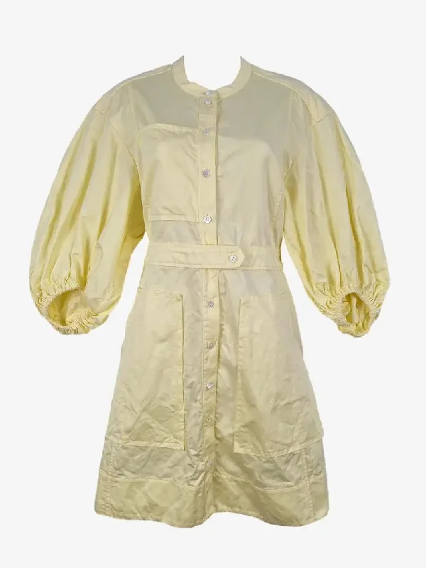 Oroton Limoncello Flared Utility Mini Dress Size 12 Cozy Knitted Mini Dress