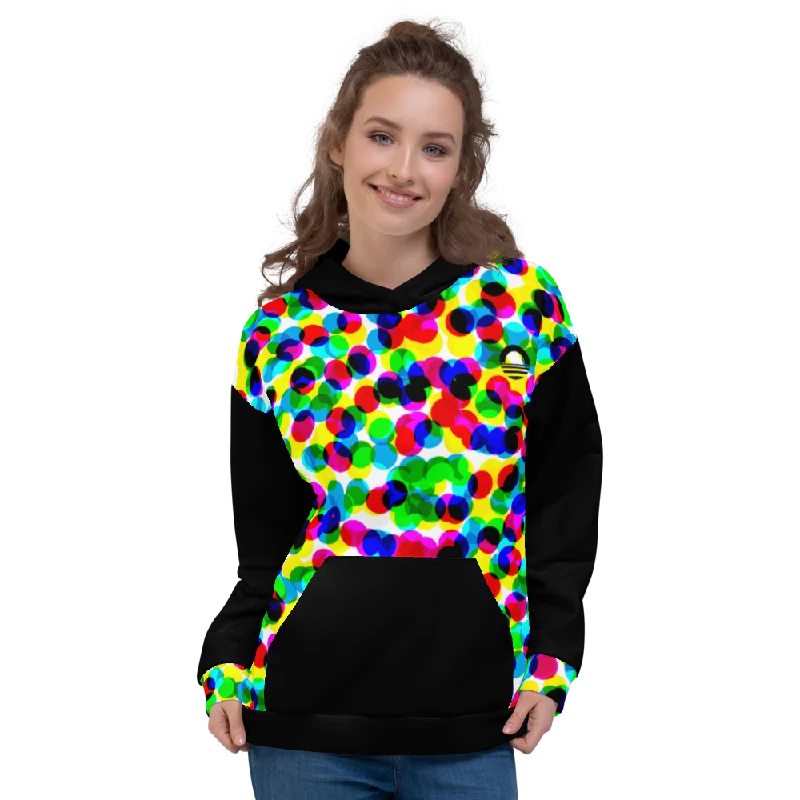 Women's Hooded Sweatshirt - CMYK Hoodie with Slim Fit Tailored Modern