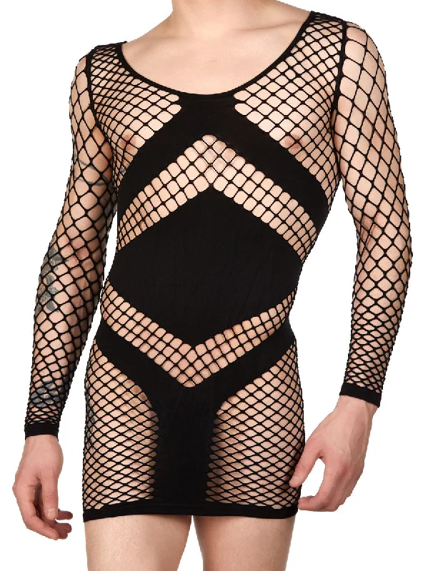 Diamond Net Mini Dress Cozy Ruched Mini Dress