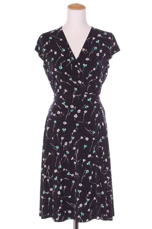 JACQUI.E - Faux wrap green floral dress! 10 Tunics Trendy modern