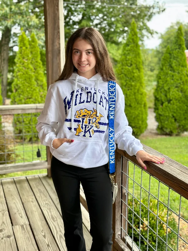 KY Cats Hoodie in White Hoodie with Crew Neck Simple Timeless