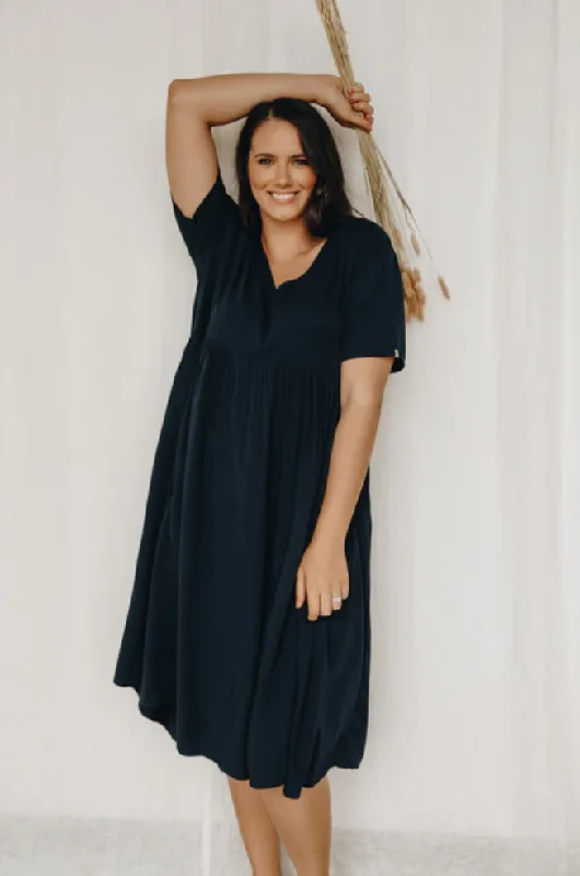 PQ "Wander" dress - Navy Rayon! 12-14 Tunics Canvas sturdy
