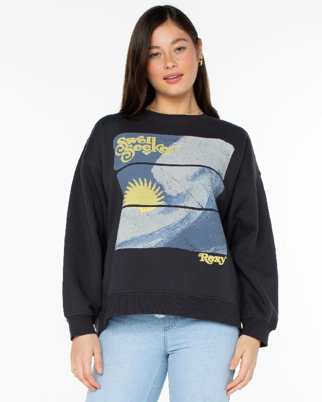 Morning Hike Sweatshirt - Phantom Hoodie with Color Block Contrast Stylish