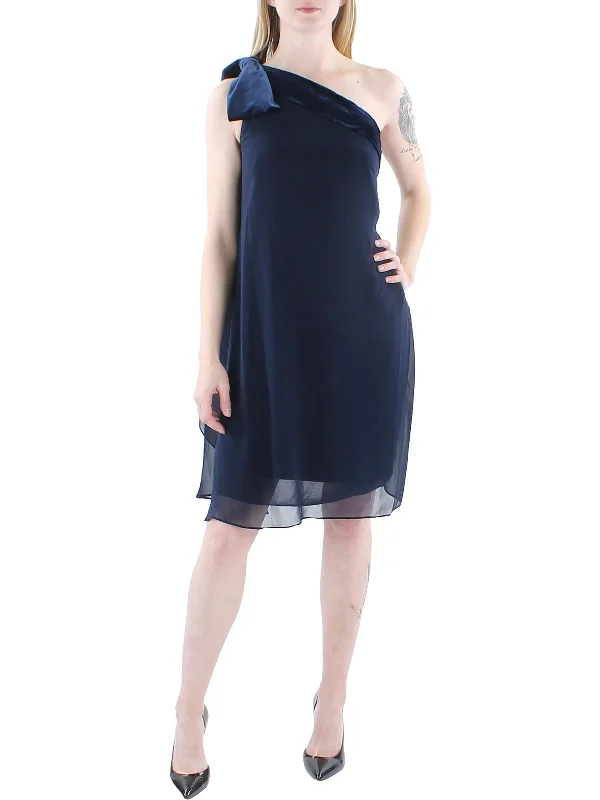 Womens One Shoulder Mini Cocktail and Party Dress Tunics Floral girly