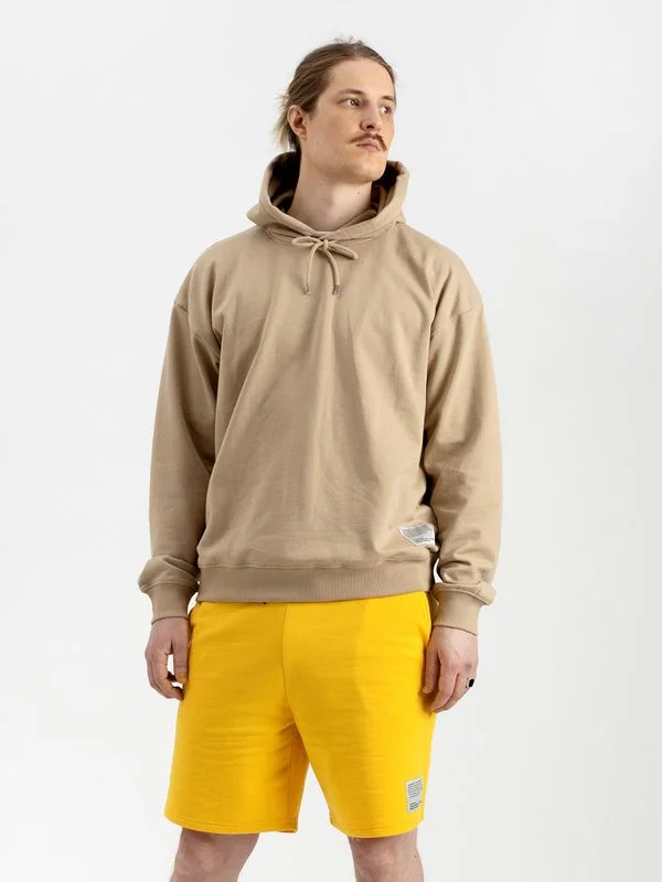 Unisex Loose Fit Hoodie - Recycled cotton & Recycled polyester Hoodie with Button Placket Classic Preppy