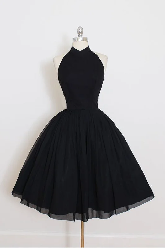 New A Line Black Chiffon Prom Dress,Halter Homecoming Dresses,Short Mini Party Dress OK482 Peplum Ruffle Cocktail New A Line Black Chiffon Prom Dress,Halter Homecoming Dresses,Short Mini Party Dress OK482 Peplum Ruffle Cocktail