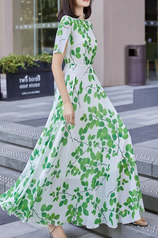 Summer maxi womens prom chiffon dresses 5007 Tunics Floral girly