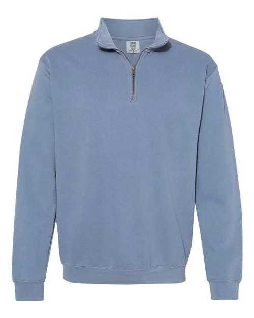 Comfort Colors Garment-Dyed Quarter Zip Sweatshirt 1580 Hoodie with Monochrome Minimalist Simple