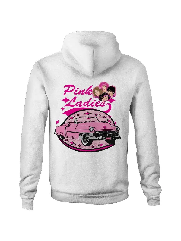 Pink Ladies Fleecy Hoodie Hoodie with Drawstring Waist Adjustable Fitted