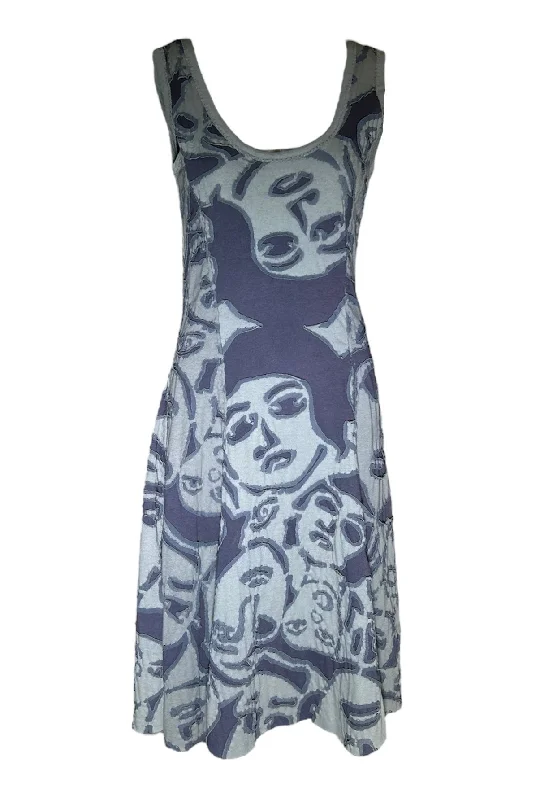 Project Alabama 2000s Incredible Hand Crafted Faces Dress, Rare Tunics Cozy comfortable Project Alabama 2000s Incredible Hand Crafted Faces Dress, Rare Tunics Cozy comfortable