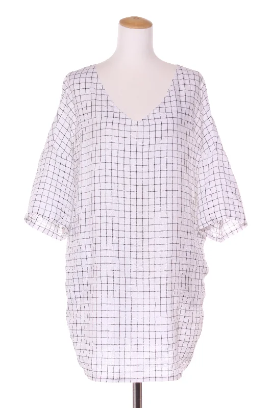 ZEPHYR - Relaxed linen grid print dress! 10-12 Tunics Chinos classic