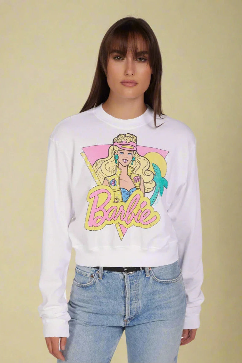 Lauren Moshi Spalding 1987 Barbie Sweatshirt Hoodie with Zipper Versatile Modern