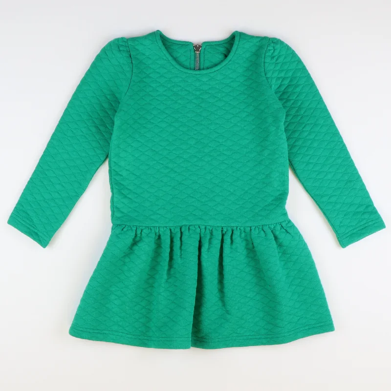 Quilted Party Dress - Christmas Green Tunics Fleece cozy