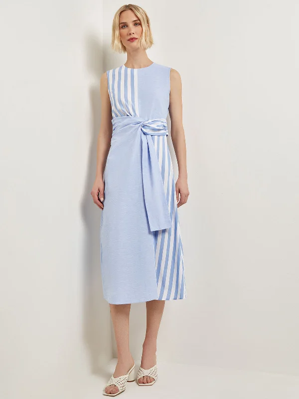 Modern Fit Midi A-Line Dress - Split Pattern Cotton Tunics Corduroy durable