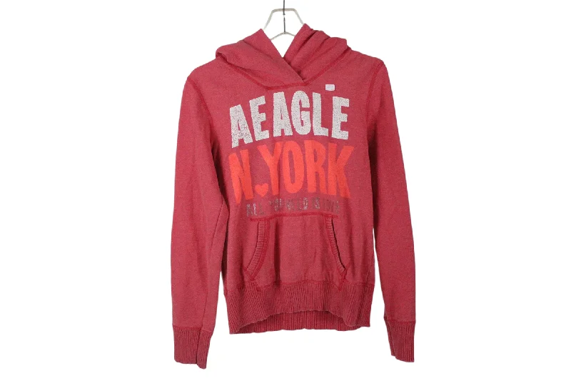 American Eagle Pink Hoodie | M Hoodie with High Neck Warm Protective