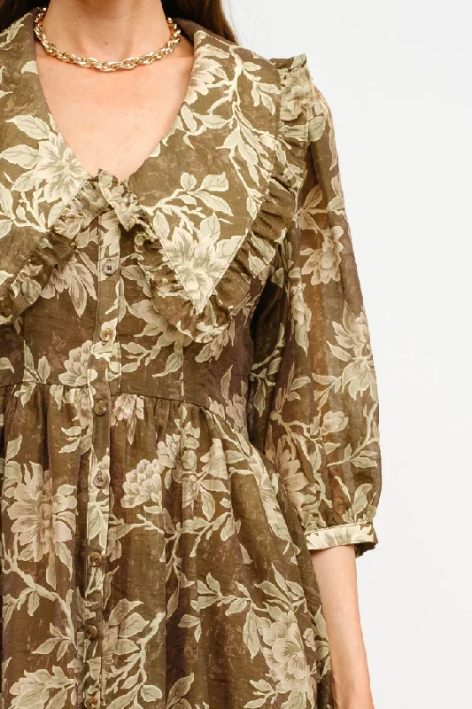 Goldenrod Collared Mini Dress Fashionable Summer Mini Dress